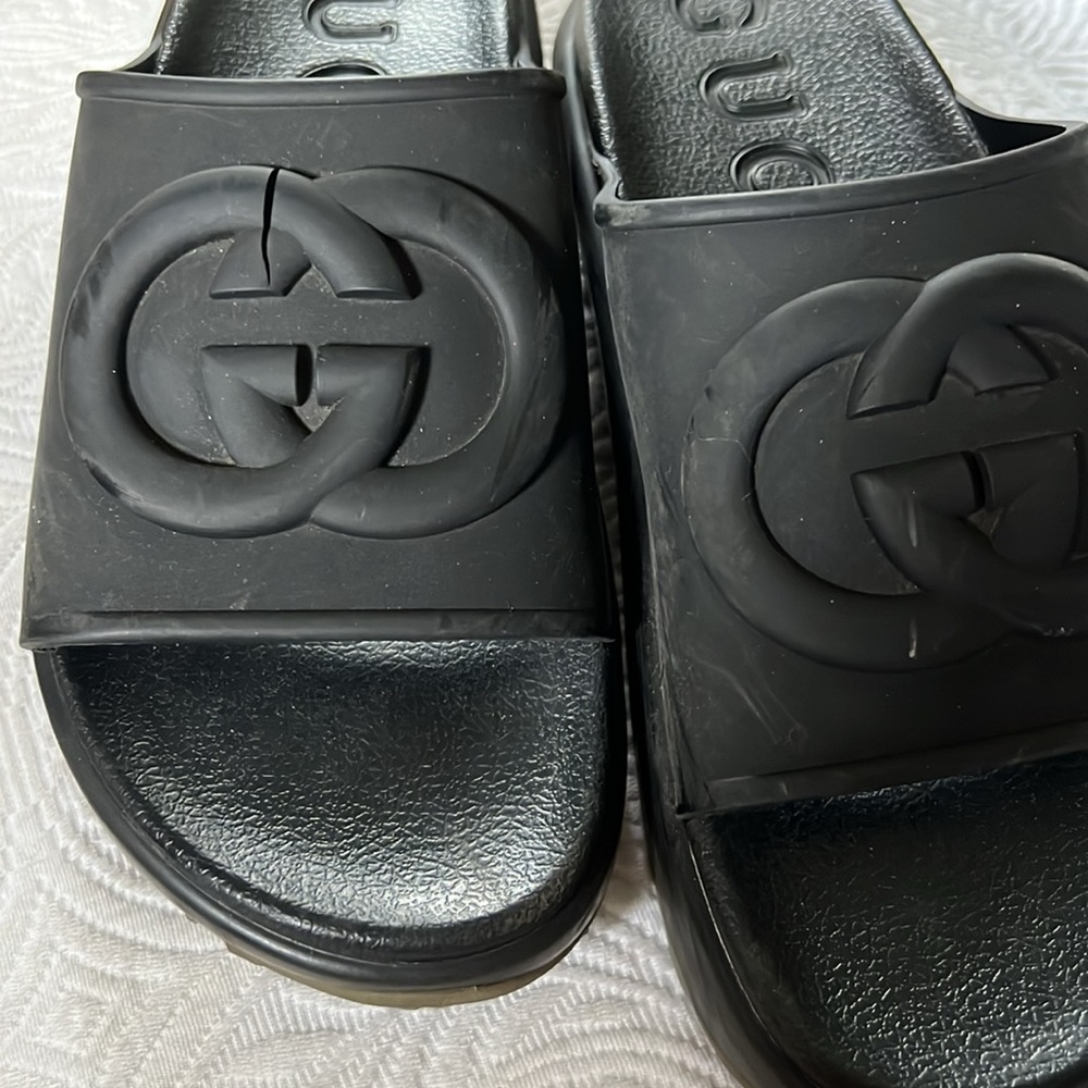 Gucci Miami Rubber Platform Sandals Women's Size 10 - Picture 4 of 11